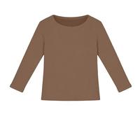 Tshirt Enfant, T-Shirt à Manches Longues CôTelé Extensible pour Filles Coupe AjustéE Basique Et DéContracté Confortable
