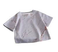 Tshirt Enfant - T-Shirt décontracté à Manches Courtes Coupe Ample pour garçon imprimé tie-Dye Tendance vêtement Printemps-été Enfants de 6 Mois à 9 Ans