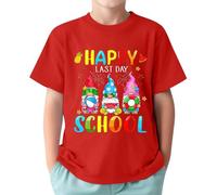 Tshirt Enfant - T-Shirt Graphique Dernier Jour d'École pour Enfants Vêtement Célébration d'Année Scolaire Haut Amusant Garçons Filles de 1 à 13 Ans