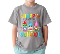 Tshirt Enfant - T-Shirt Graphique Dernier Jour d'École pour Enfants Vêtement Célébration d'Année Scolaire Haut Amusant Garçons Filles de 1 à 13 Ans