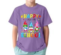 Tshirt Enfant - T-Shirt Graphique Dernier Jour d'École pour Enfants Vêtement Célébration d'Année Scolaire Haut Amusant Garçons Filles de 1 à 13 Ans