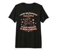 Tshirt équitation Femme Je Parle Seulement à Mon Cheval T-Shirt Haut de Gamme