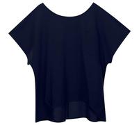 Tshirt Femme Grande Taille, Anti UV Oversize Top Sport Très Large Vintage T-Shirts Long Été Blouse Manches Courtes Grande Taille Chic et Élégant Tee Shirt, Navy, 3XL