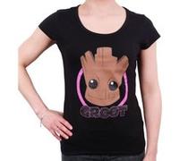 Tshirt Gardiens de la Galaxie 2 Femme Marvel - Little Groot Head - Vert - L Vert G