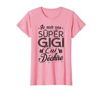 Tshirt Gigi Fete des Meres Super Gigi Qui Déchire T-Shirt, Femme, Rose, L