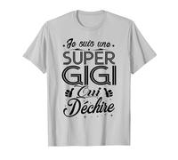 Tshirt Gigi Fete des Meres Super Gigi Qui Déchire T-Shirt, Homme, Argent, M
