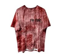 Tshirt Halloween Homme Costume Qui Fait Peur Zombie Deguisement Ça Déguisement Horreur Tee-Shirt Déguisements Adultes Vampire Teeth Tee Shirt T-Shirt Sanglante Éternité T