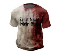 Tshirt Homme Costume Halloween Demon T-Shirt Hommes Manches Longues Shirts Chemises Boutonnières White Dress Shirt for Slim Fit Pack Pirate Vampire Sport Work Long Tee