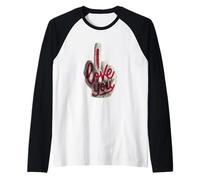 Tshirt i Love You Punk Rock Tee Shirt Manche Raglan