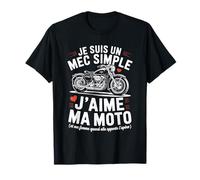 Tshirt Je suis Un Mec Simple J’Aime Ma Moto Et L’Apéro T-Shirt