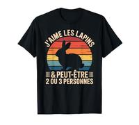 Tshirt Lapin Motif Adorable Message écrit J'aime Mes Lapins T-Shirt