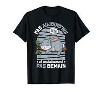 Tshirt Lapin Motif Humour Sieste Pas Aujourd'hui Pas Demain T-Shirt
