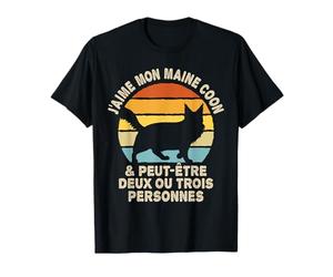 Tshirt Maine Coon Chat Femme Fille J'aime mon Maine Coon T-Shirt