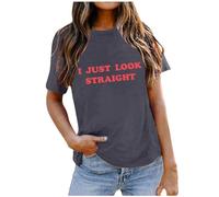 Tshirt Manche Longue Femme LGBT Gay Chemise Femmes Drôle Arc-en-Ciel Amour Graphique T-Shirt Égalité T-Shirt Décontracté À Manches Courtes(Grey,M)