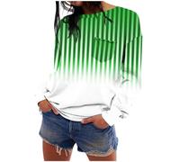 Tshirt Manche Longue Femme Tee Shirt Thermique Haut Chic et Elegant Pull Mode Vetement Casual Tunique Blouse Couleur Vêtements T-Shirt Manches Longues Classiques Tops Outlet France Vert XXL