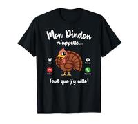 Tshirt Mon Dindon m'appelle Femme Fille Enfant Humour Dindon T-Shirt
