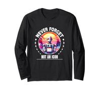 Tshirt Never Forget avec Stockage analogique des années 80 Manche Longue