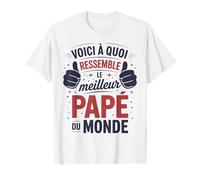 Tshirt Papé Humour Drôle Homme Motif Meilleur Papé du Monde T-Shirt
