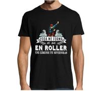 Tshirt - Roller - Légende Yoda - Noir - Manches courtes - Col arrondi M