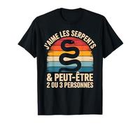 Tshirt Serpent Homme Femme Enfant Texte J'aime Les Serpents T-Shirt