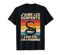 Tshirt Serpent Motif Mignon Texte écrit J'aime Les Serpents T-Shirt