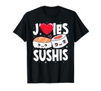 Tshirt Sushi Kawaii Femme Enfant Fille J'aime les Sushis T-Shirt