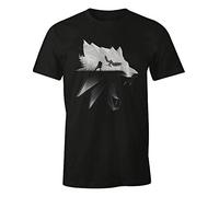 Tshirt The Witcher 3 - Wolf Silhouette - Noir Homme - Small