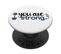 Tshirt You are Strong, Faith Love God PopSockets PopGrip Adhésif