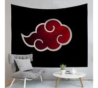 tshy Anime Akatsuki Uchiha Itachi Tapisserie Multicolore Anime Tenture Murale pour Fête Garçons Chambre Décoration Cadeau D'anniversaire 90x100CM