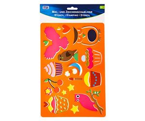 TSI 46412-1 Pochoir à dessin et dessin « Hibou + CUPCAKE » Dimensions 26 x 18 cm