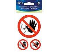 TSI 55139 Étiquettes d'avertissement "Passage interdit" Impression sur film Contenu : 1 feuille