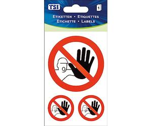 TSI 55139 Étiquettes d'avertissement "Passage interdit" Impression sur film Contenu : 1 feuille
