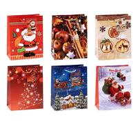 TSI 84017 Gift Bags Christmas No 7, Pack of 12, Size: Medium (7 x 4 x 9 inch) Me
