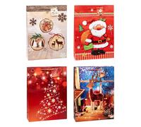 TSI 84177 gift bags Christmas No 7, Pack of 12, size: xtra large (17,5 x 13 x 4