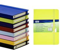 TSI Art.63556-GN Carnet de notes A6 avec couverture rigide, linéature quadrillée, couleur verte, 192 pages, avec poche intérieure, marque-page, fermeture élastique