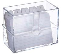 TSI Boîte à fiches DIN A7 remplie de 100 fiches lignées, avec répertoire A-Z, Art.N° 65970