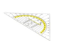 TSI Equerre géométrique avec poignée fixe 16 cm, transparent, N° d'art. 46318