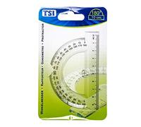 TSI Rapporteur d'angle 180° avec règle 10 cm, transparent, N° d'art. 46208