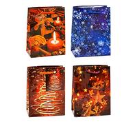 TSI Sac cadeau pour Noël, lot de 12, taille : petit (14 x 11 x 6,5 cm), N° d'art. 83028