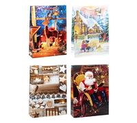 TSI Sac cadeau pour Noël, lot de 12, taille : XXL (44 x 33 x 10 cm), N° d'art. 84177