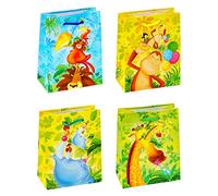 TSI Sac cadeau Série ANIMAUX DE ZOO, lot de 12, taille : petit (14 x 11 x 6,5 cm), N° d'art. 84022