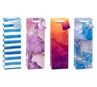 TSI Sac cadeau Série ART DESIGN, lot de 12, taille : bouteille (36 x 12 x 8 cm), N° d'art. 85287