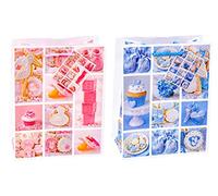 TSI Sac cadeau Série BÉBÉ, lot de 12, taille : moyenne (23 x 18 x 10 cm), N° d'art. 85014