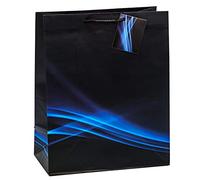 TSI Sac cadeau Série BUSINESS WAVE, lot de 12, taille : grand (32 x 26 x 13,5 cm), N° d'art. 85313