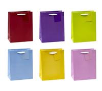 TSI Sac cadeau Série Couleurs tendance, lot de 12, taille : moyenne (23 x 18 x 10 cm), N° d'art. 86011