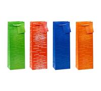 TSI Sac cadeau Série Laure, lot de 12, taille : bouteille (36 x 12 x 8 cm), N° d'art. 85281