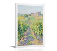 TSIDDKA Affiche murale moderne et esthétique avec cadre de style vignoble de Bordeaux, France, vignoble, vigne, salon, chambre à coucher, cadeau pour ami, 30 x 45 cm