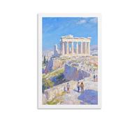 TSIDDKA Impression de monument grec antique de l'Acropole d'Athènes à l'aube - Décoration murale moderne et esthétique - Cadeau pour un ami - Sans cadre - 20 x 30 cm