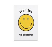 TSIDDKA Poster Be Nice Smiley® - Décoration murale moderne et esthétique - Cadeau pour un ami - Sans cadre - 30 x 45 cm