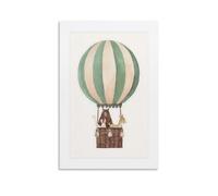 TSIDDKA Poster The Green Balloon Ride - Décoration murale moderne et esthétique - Cadeau pour un ami - Sans cadre - 50 x 75 cm